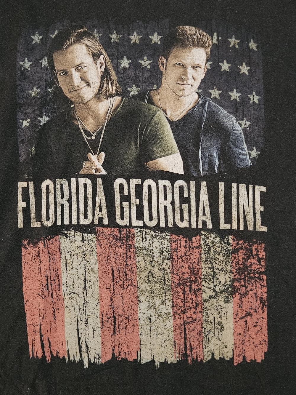 FLORIDA GEORGIA LINE 2014 Concert Black Graphic Tee Small/medium COUNTRY